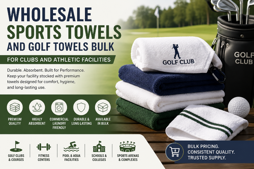 Wholesale Sports Towels and Golf Towels Bulk for Clubs and Athletic Facilities